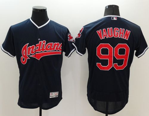 Indians #99 Ricky Vaughn Navy Blue Flexbase Authentic Collection Stitched MLB Jersey